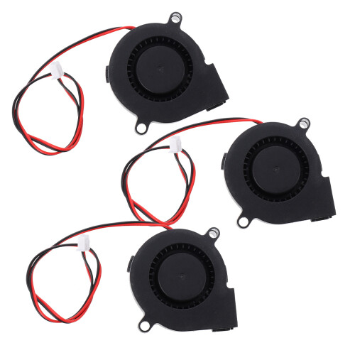 6Pcs 3D Printer Cooling Fan Black Plastic Radiator Long Life Dc 12V