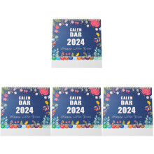 4Pcs Paper Flip Desk Calendar Multi Color Daily Use Office & Home