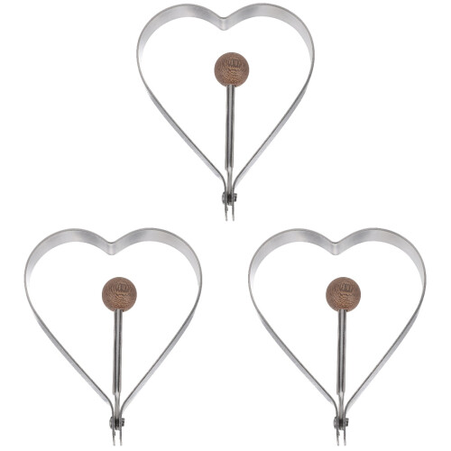 3Stk Silberner Eier-Förmchen Set, Omeletts Und Pancakes