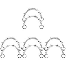 8Stk DIY Schuhketten Charms Zinklegierung Silber Für Sandalen