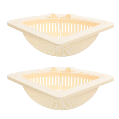 2Pcs Magnetic ABS Sink Drainer Rack Triangular Shape for Kitchen Use