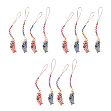 12Stk Karabiner Anhänger Mit Karpfenmotiv Legierung