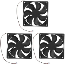 3Pièces Ventilateurs 120Mm Noir Plastique Refroidisseur Ordinateur 12V