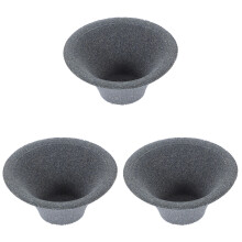 3Pcs Reusable Ceramic Coffee Dripper Dark Grey Tea Filter for Home Use