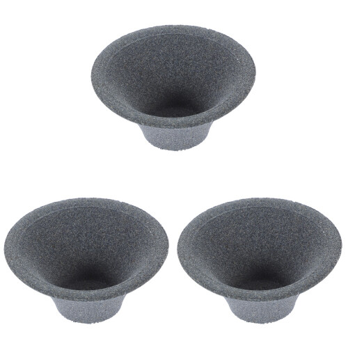 3Pcs Reusable Ceramic Coffee Dripper Dark Grey Tea Filter for Home Use