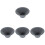4Pcs Compact Dark Grey Ceramic Tea Infuser Coffee Filter for Daily Use 1