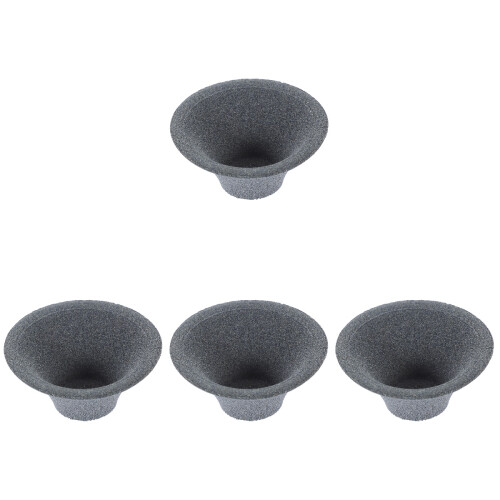 4Pcs Compact Dark Grey Ceramic Tea Infuser Coffee Filter for Daily Use