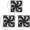 3Pcs 12Cm Brushless Dc Cooling Fans Black Plastic Computer Radiators 1