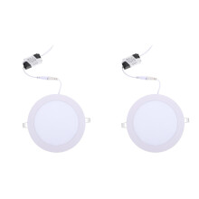 2Pcs Energy-Saving Dimmable LED Downlight White Recessed Ceiling Lamp
