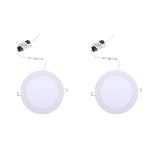 2Pcs Energy-Saving Dimmable LED Downlight White Recessed Ceiling Lamp