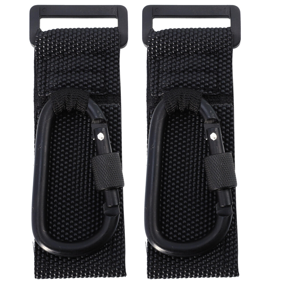 Vaguelly 12Pcs Non-Slip Stroller Hangers Black Pushchair Hooks For Diaper Bags