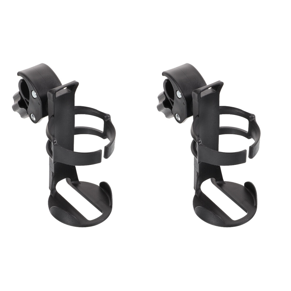 2Pcs Adjustable Cup Holder For Strollers Bicycles And Walkers Black Vaguelly
