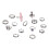 30St Stackable Zilveren Vintage Ringen Vrouwen Modieuze Set 1