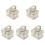 5Pcs Holiday Tinplate Gift Boxes Beige for Cookies Candy Storage 1
