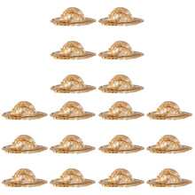 18Pcs Miniature Khaki Straw Hats Cocktail Picks for Rustic Party Decor