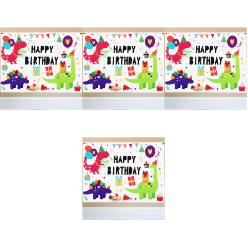 4Pcs Kindergarten Cartoon Game Posters Multi Color Kids Room Decor 1