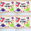 4Pcs Kindergarten Cartoon Game Posters Multi Color Kids Room Decor 4