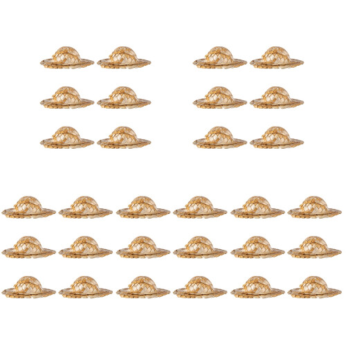30St Kleine Strohoedjes Cocktail Decor Multifunctioneel Khaki