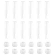 12 Pcs Plastic Pool Joint Pins & 12 Pcs Rubber Seals for  Above Ground Round Frame Pool Parts 28270-28273(2.36In)