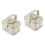 2Pcs Beige Tinplate Candy Container with Lid Durable Cookie Storage 3