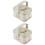 2Pcs Beige Tinplate Candy Container with Lid Durable Cookie Storage 4