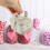2Pcs Beige Tinplate Candy Container with Lid Durable Cookie Storage 9