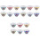 18Pcs Assorted Color Ceramic Tea Cups Ideal for Home and Office Use 2