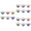 18Pcs Assorted Color Ceramic Tea Cups Ideal for Home and Office Use 5