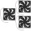3Pcs 12Cm Brushless Dc Cooling Fans Black Plastic Computer Radiators 5
