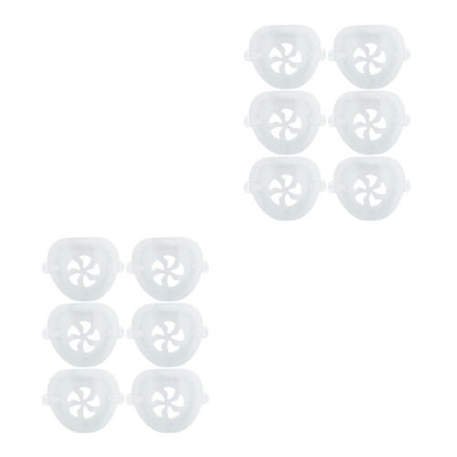 12Pcs White Pe Mask Bracket Nose Mouth Adjustable Inner Support Holder 1