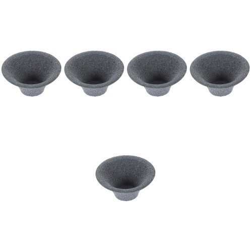 5Pcs Portable Ceramic Tea Infuser Dark Grey Reusable Coffee Dripper 2