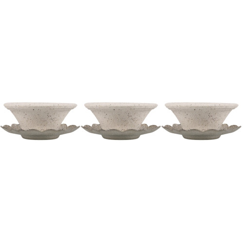 3Sets White Ceramic Tea Filter No-Hole Coffee Dripper Compact Design 2