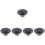 5Pcs Portable Ceramic Tea Infuser Dark Grey Reusable Coffee Dripper 4
