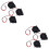 6Pcs 3D Printer Cooling Fan Black Plastic Radiator Long Life Dc 12V 6
