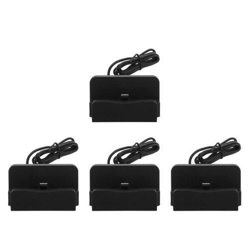 4Pcs Black ABS Phone Charging Dock Fast Charging Station Stand Holder 2