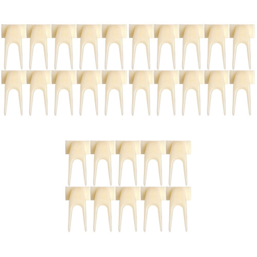 45Pcs Beige Food Feeder Fork for Birds Sturdy Fruit Feeding Accessory 2