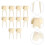 45Pcs Beige Food Feeder Fork for Birds Sturdy Fruit Feeding Accessory 10