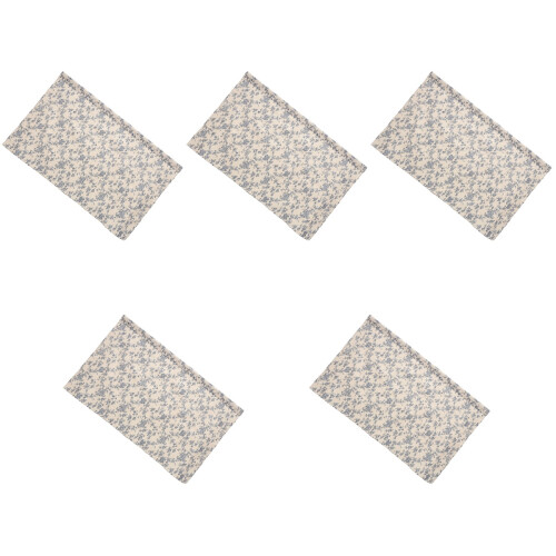5Pcs Blue Threading Short Curtains for Kitchen, Bedroom, and Bathroom 1