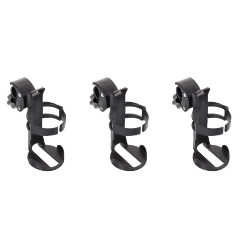3Pièces Support De Boissons Noir Pivotant Pour Poussette Marchette 2