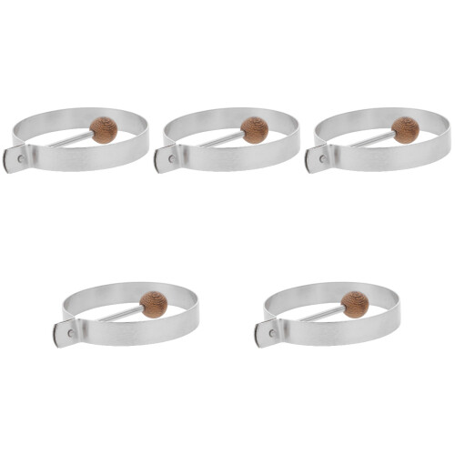 5Stk Küchen Eier Ringe Form Pancake Maker Silber 1