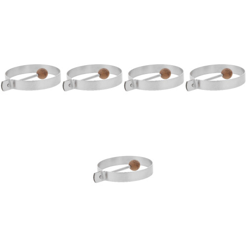 5Stk Küchen Eier Ringe Form Pancake Maker Silber 2