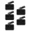 5Stk USB-C Ladestation Mit Stabilem ABS Schwarz 2