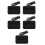5Stk USB-C Ladestation Mit Stabilem ABS Schwarz 3