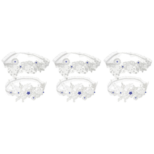 3Sets Blaue Strumpfbänder Für Mit , Elastisch 2