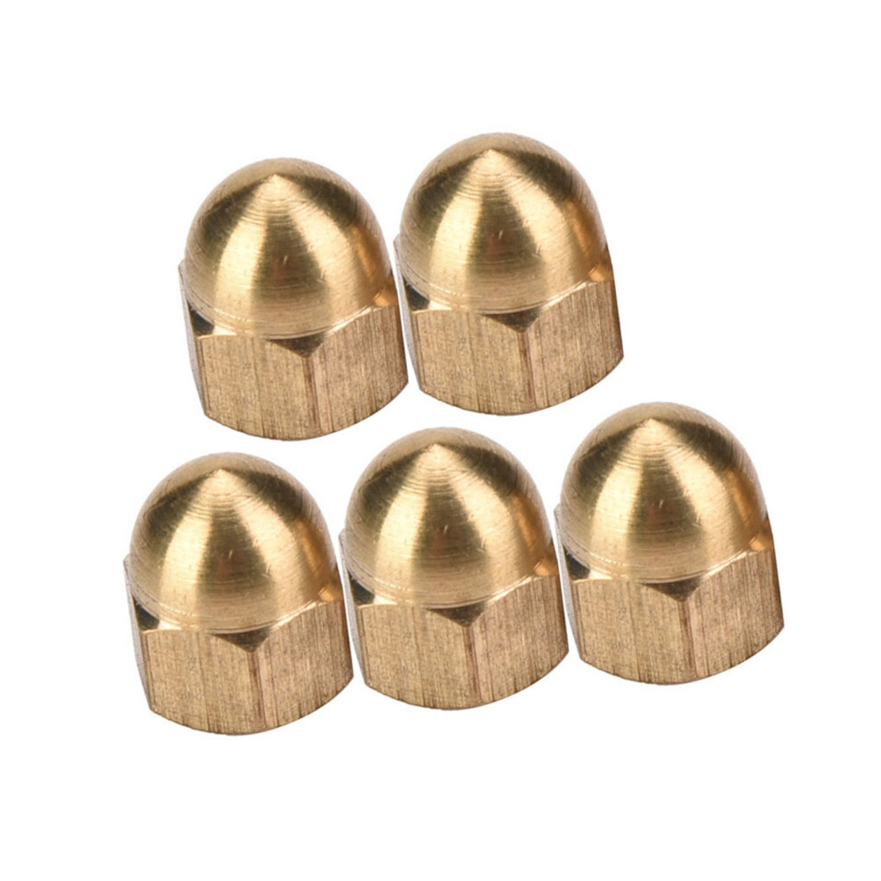 Premium Brass Acorn Nuts M5 Dome Head Cap Hex Fasteners 20Pcs For Vehicles 7671393779120