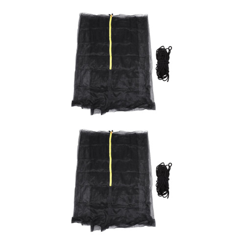 2Sets Weather-Resistant Black PP Trampoline Protective Safety Nets 1