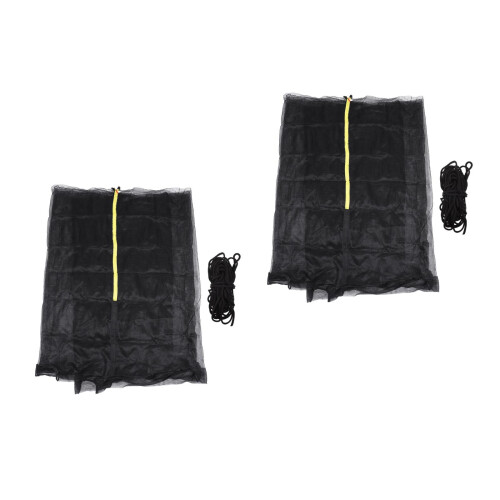 2Sets Weather-Resistant Black PP Trampoline Protective Safety Nets 2