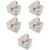 5Pcs Tinplate Cookie Tin Multi-Color Holiday Candy Storage Gift Box 6