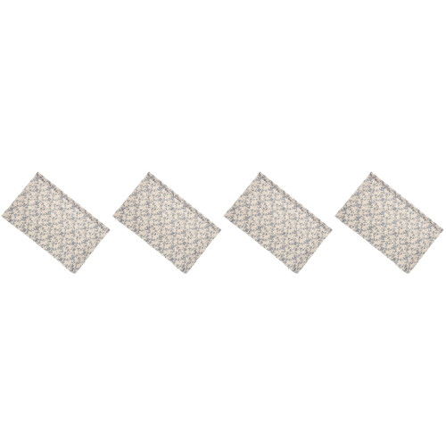 4Pcs Blue Cafe Style Kitchen Curtains Easy Install Lightweight Cotton 2
