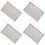 4Pcs Blue Cafe Style Kitchen Curtains Easy Install Lightweight Cotton 4